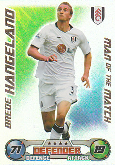 Brede Hangeland Fulham 2008/09 Topps Match Attax Man of the Match #380
